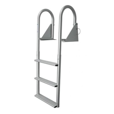 JIF MARINE JIF MARINE DJW7-W 7-Wide Step Hinged Dock Ladder - Anodized Aluminum DJW7-W